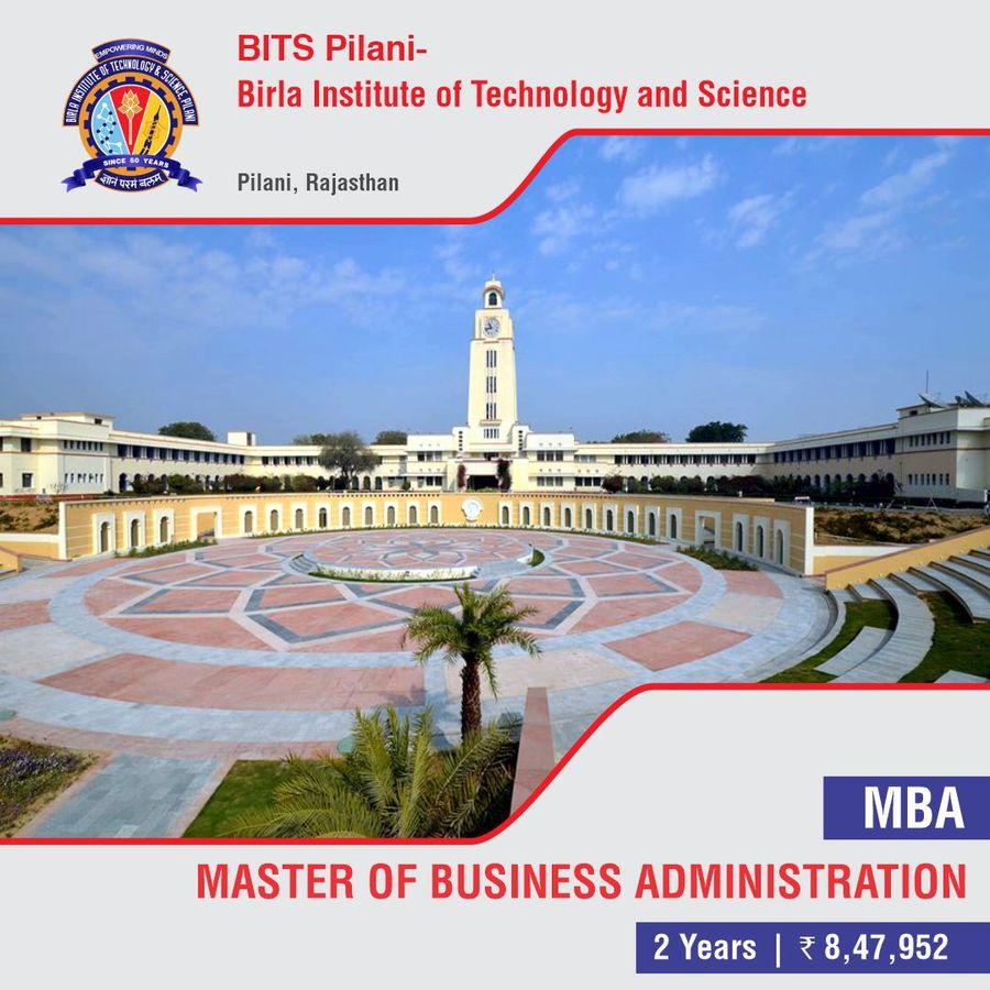 Master of Business Administration [MBA] at BITS Pilani - Birla Institute of Technology And Science, Rajasthan - Other